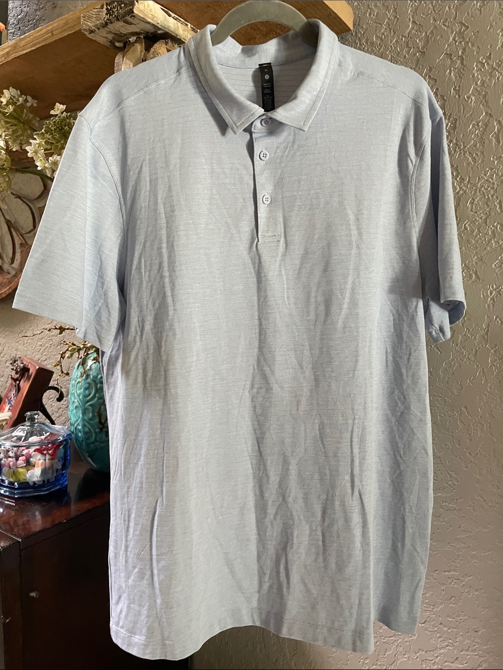 Lululemon Athletica Pale Blue Men's Polo